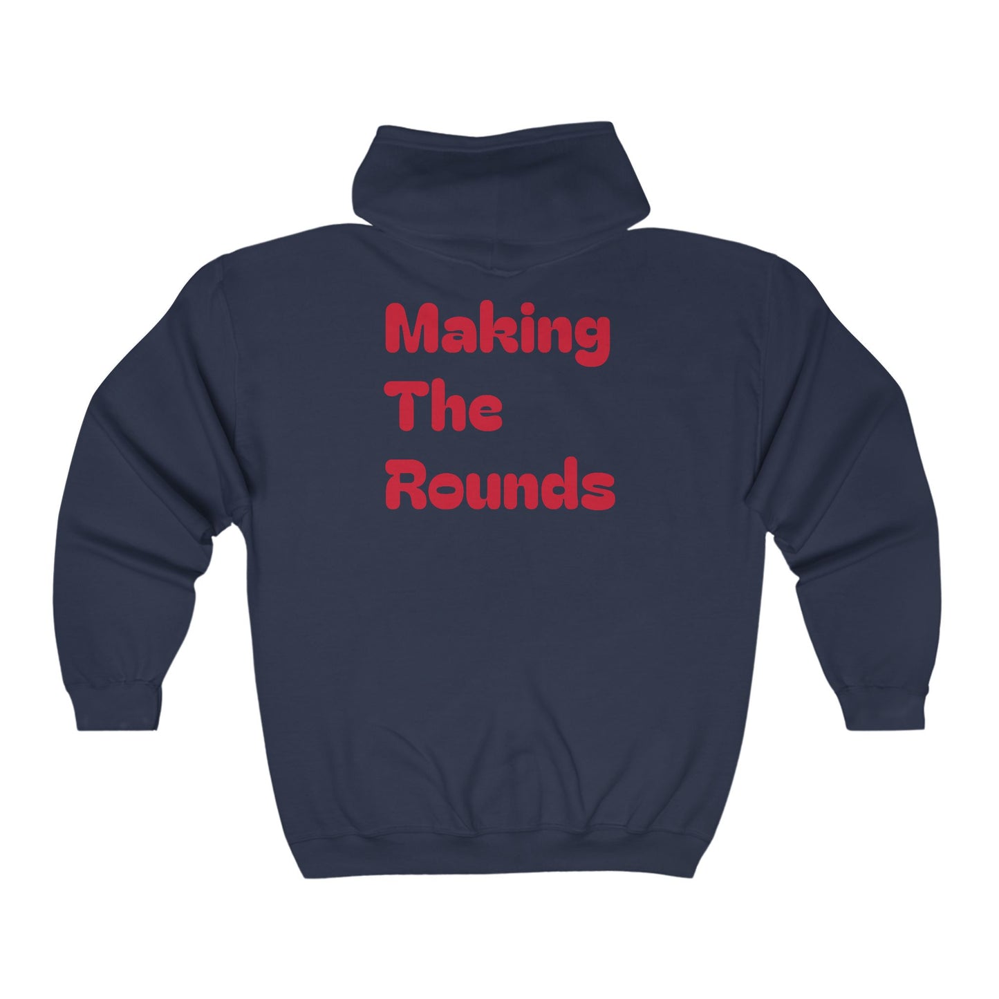 Making The Rounds Red Unisex Heavy Blend™ Full Zip Hooded Sweatshirt