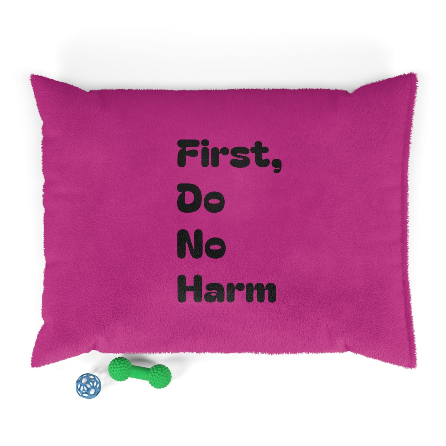 First Do No Harm Pink / Black Pet Bed