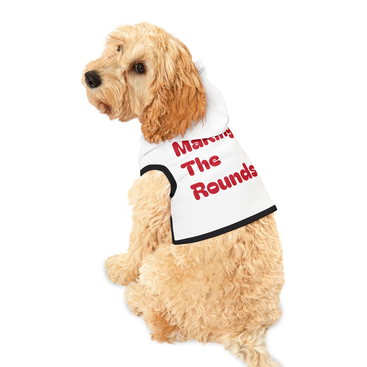 Making The Rounds Red Pet Hoodie