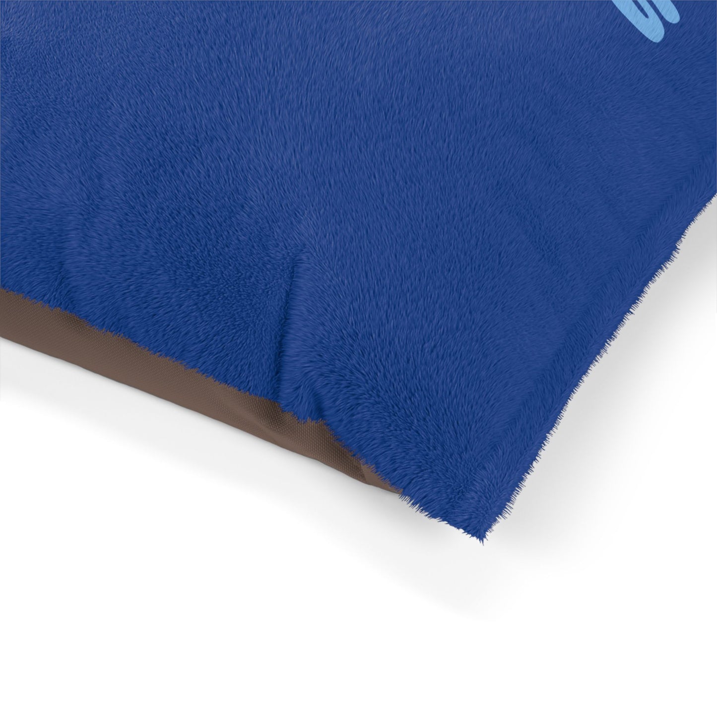 Making The Rounds Dark Blue with Light Blue Pet Bed