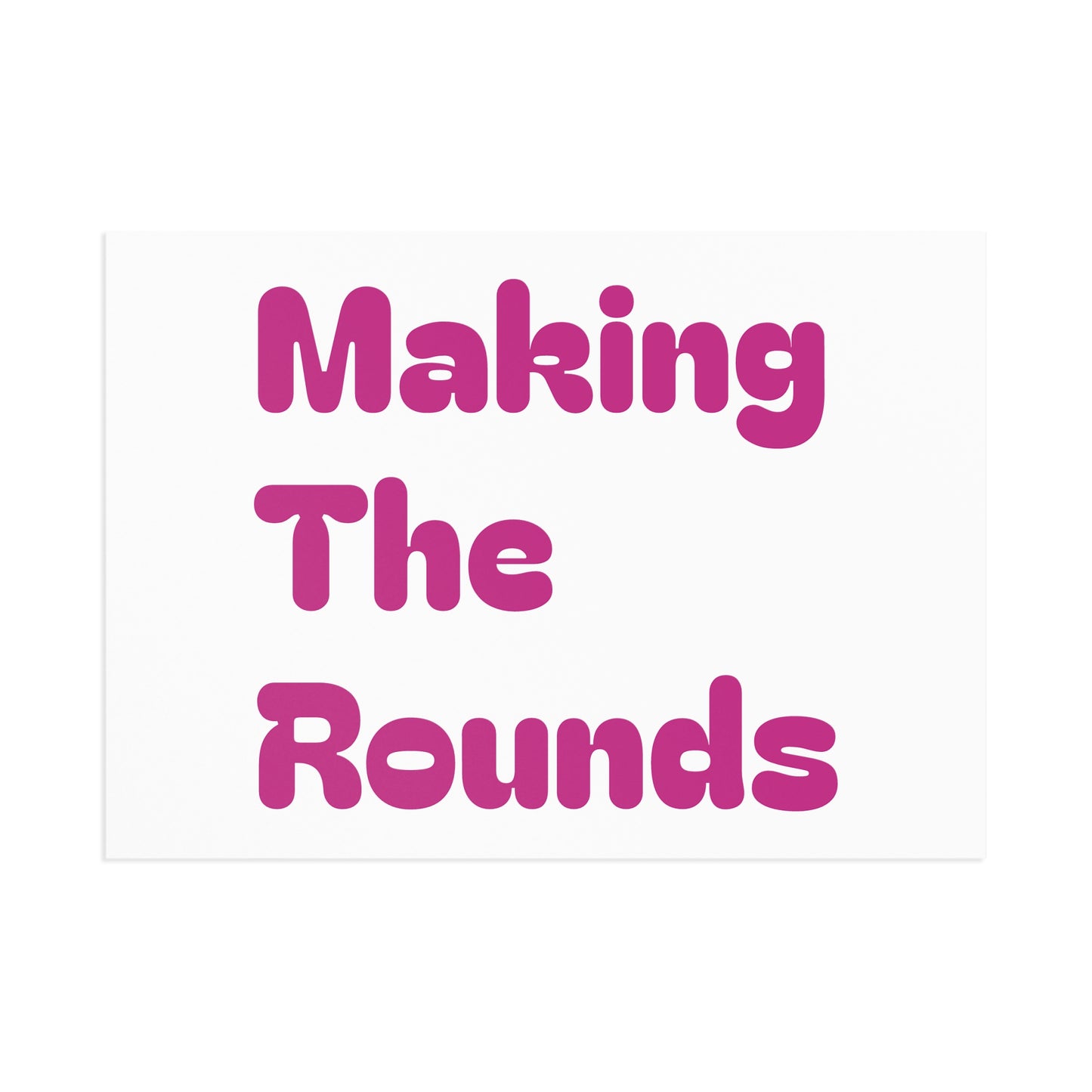 Making The Rounds Pink Fine Art Postcards