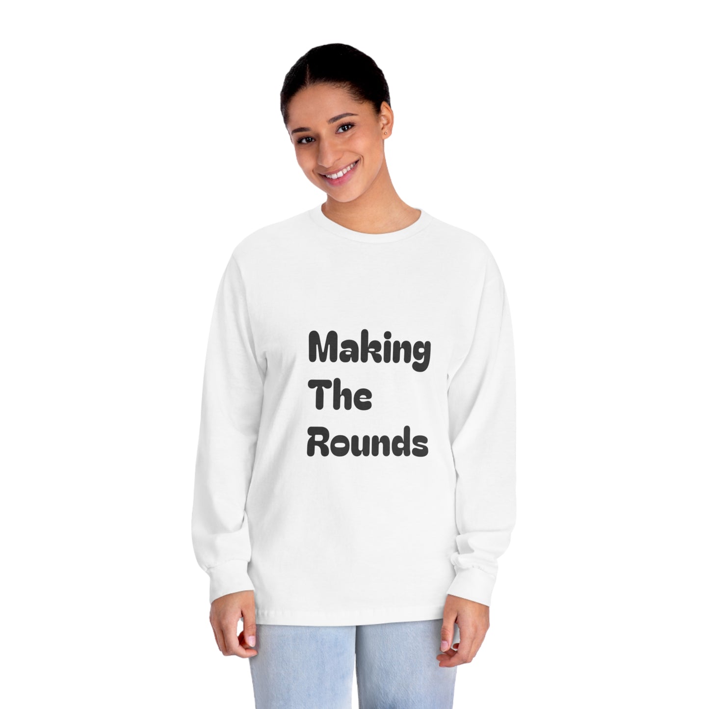 Making The Rounds Black with Book Cover Unisex Classic Long Sleeve T-Shirt