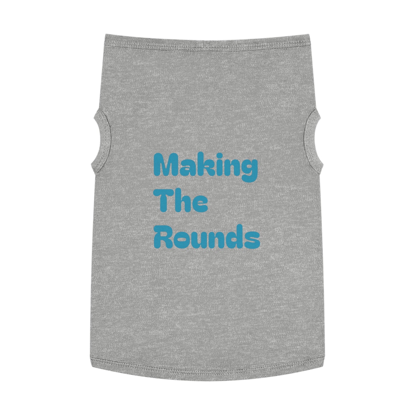 Making The Rounds Blue Pet Tank Top