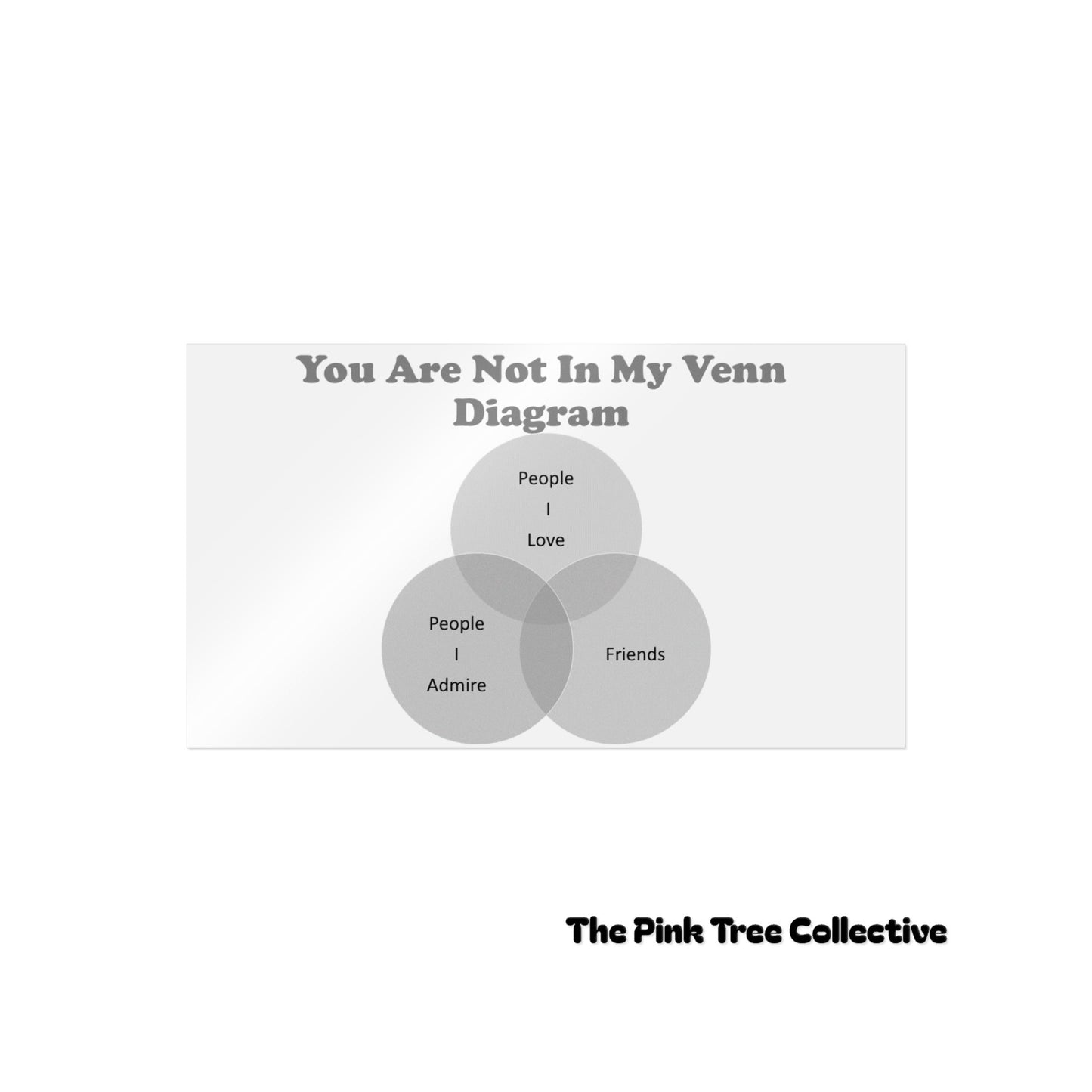 You Are Not In My Venn Diagram [Gray] Die-Cut Stickers, (DTF)