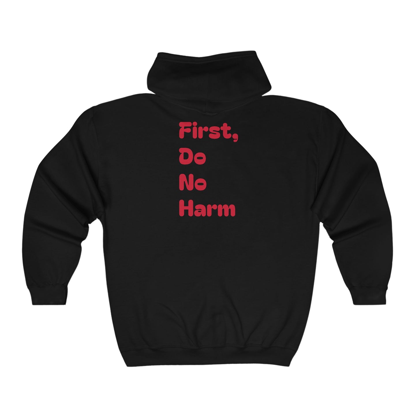 First Do No Harm Red Unisex Heavy Blend™ Full Zip Hooded Sweatshirt