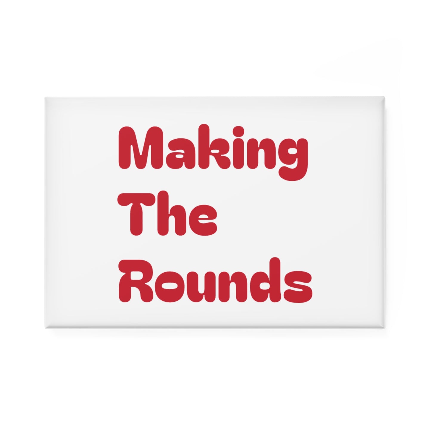Making The Rounds Red Button Magnet, Rectangle (1 & 10 pcs)