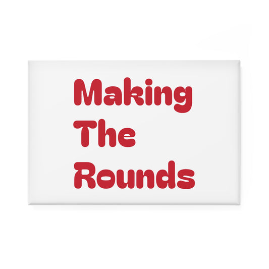 Making The Rounds Red Button Magnet, Rectangle (1 & 10 pcs)