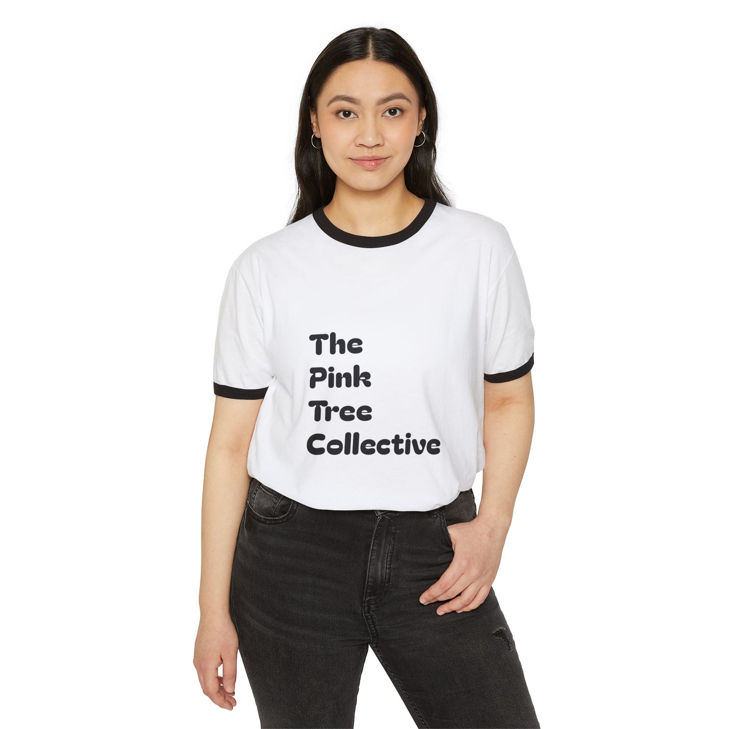 The Pink Tree Collective Unisex Cotton Ringer T-Shirt