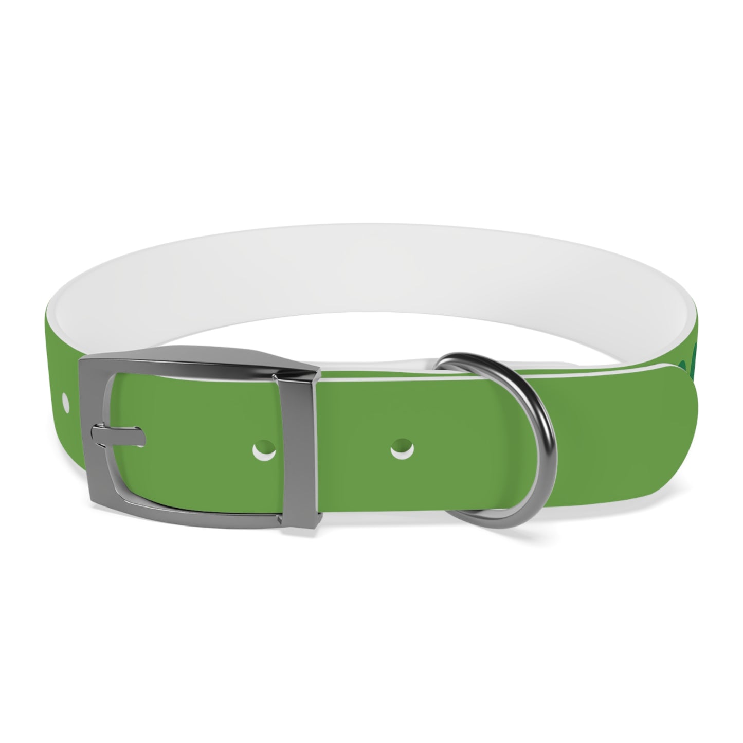 Making The Rounds Green Dog Collar