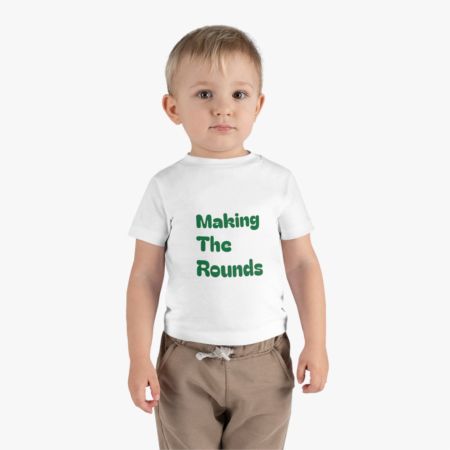 Making The Rounds Green Infant Cotton Jersey Tee