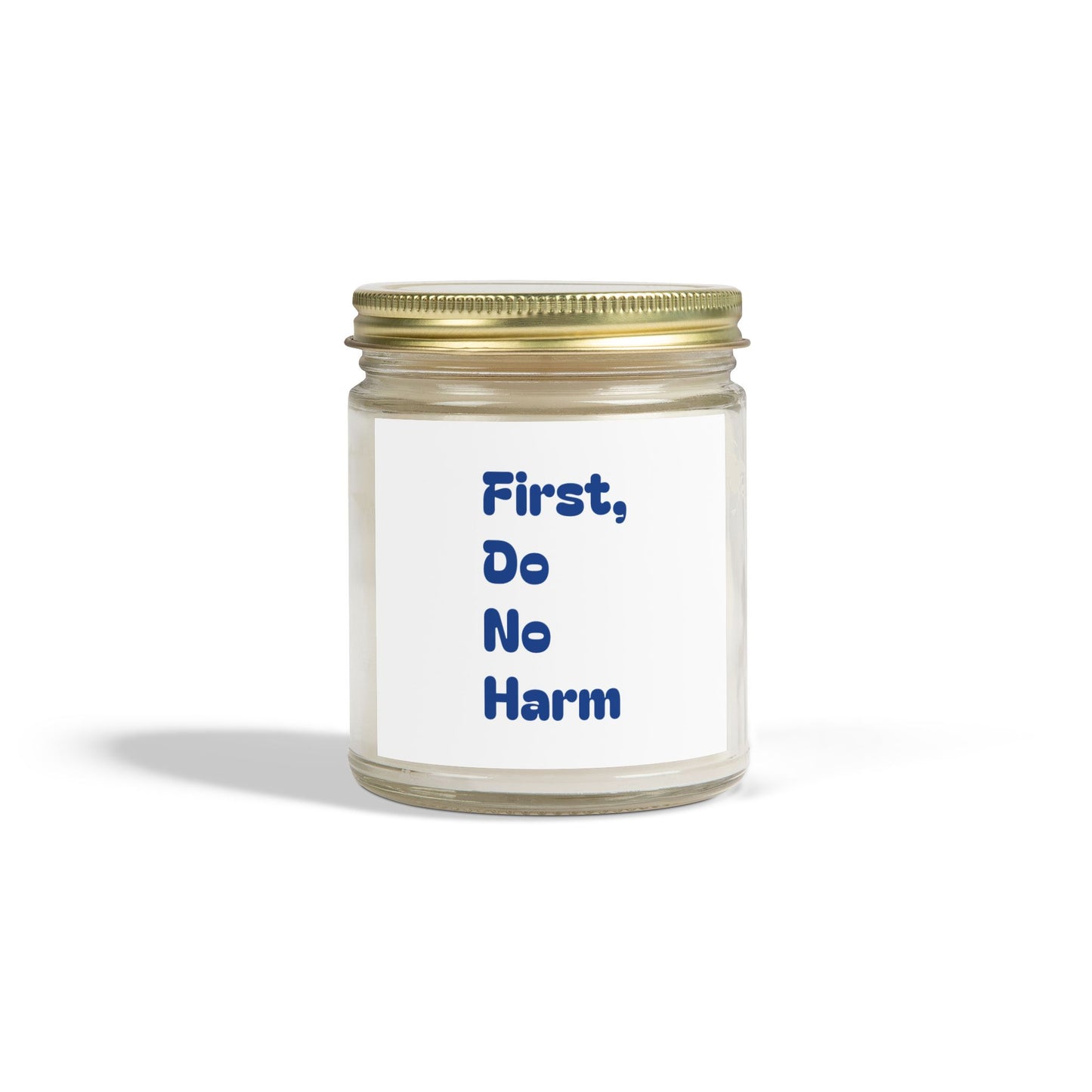 First Do No Harm Dark Blue Scented Candles, Coconut Apricot Wax (4oz, 9oz)