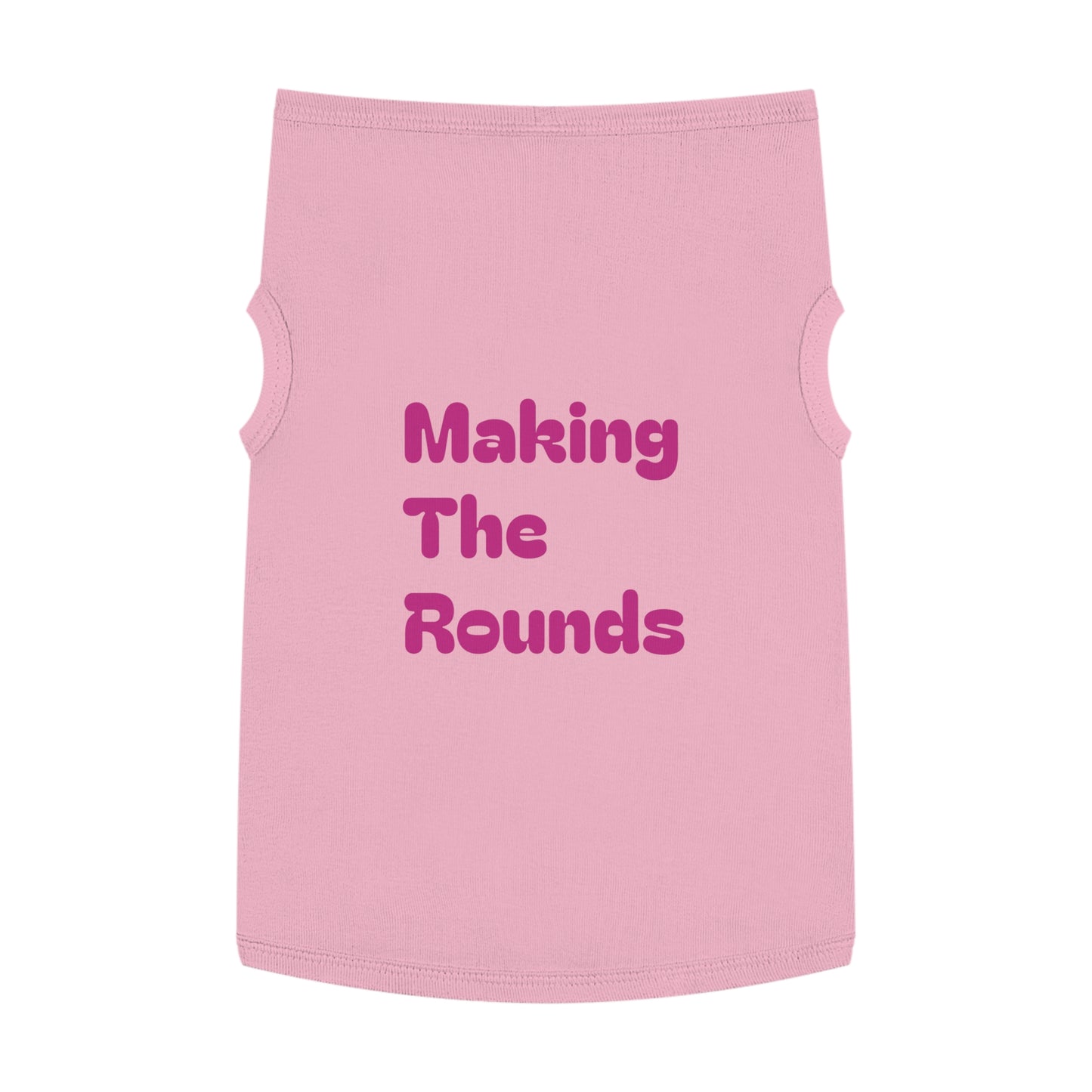 Making The Rounds Pink Pet Tank Top