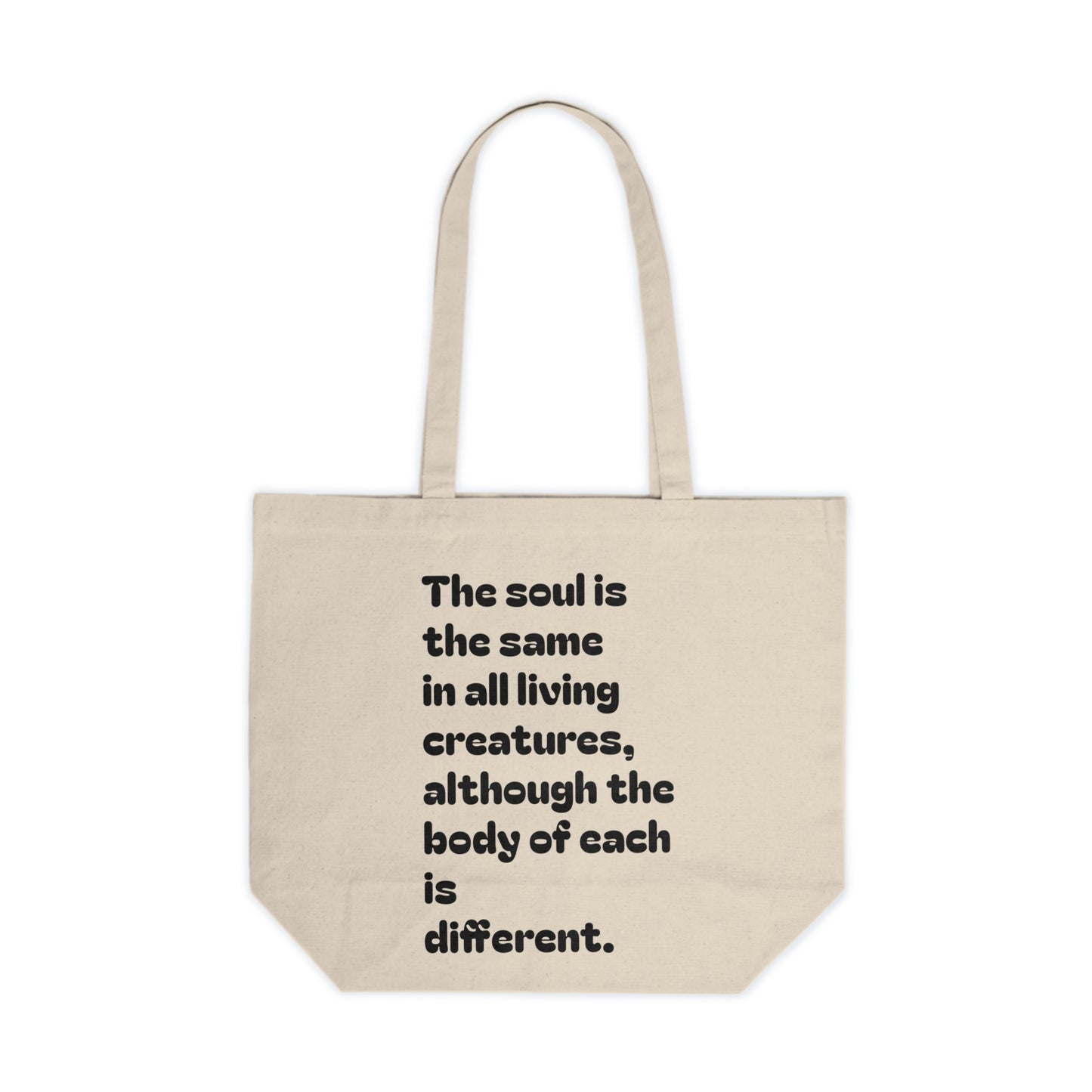 Hippocrates Quote Canvas Tote — ‘The soul is the same…’ Eco Shopping Bag