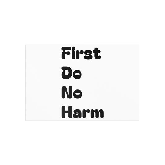 First Do No Harm Black Fine Art Postcards