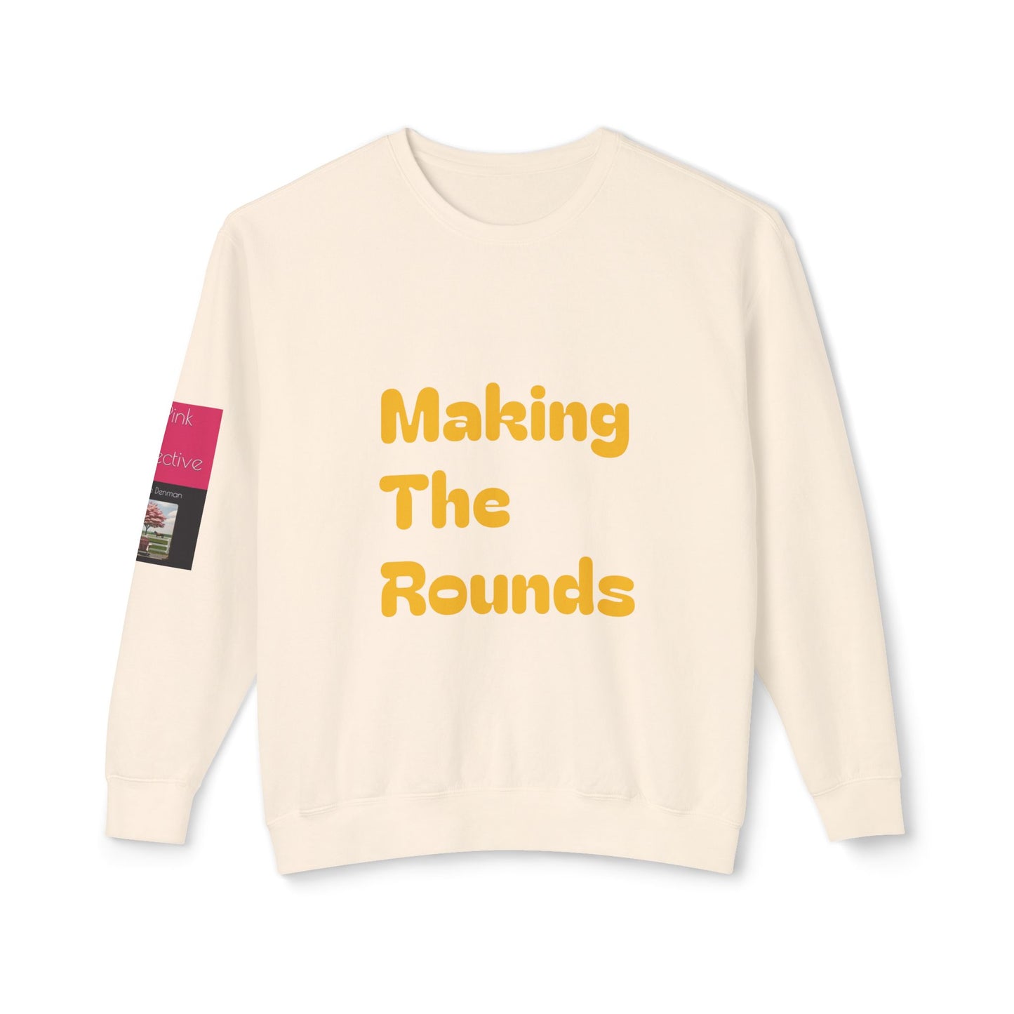 Making The Rounds Yellow Unisex Lightweight Crewneck Sweatshirt