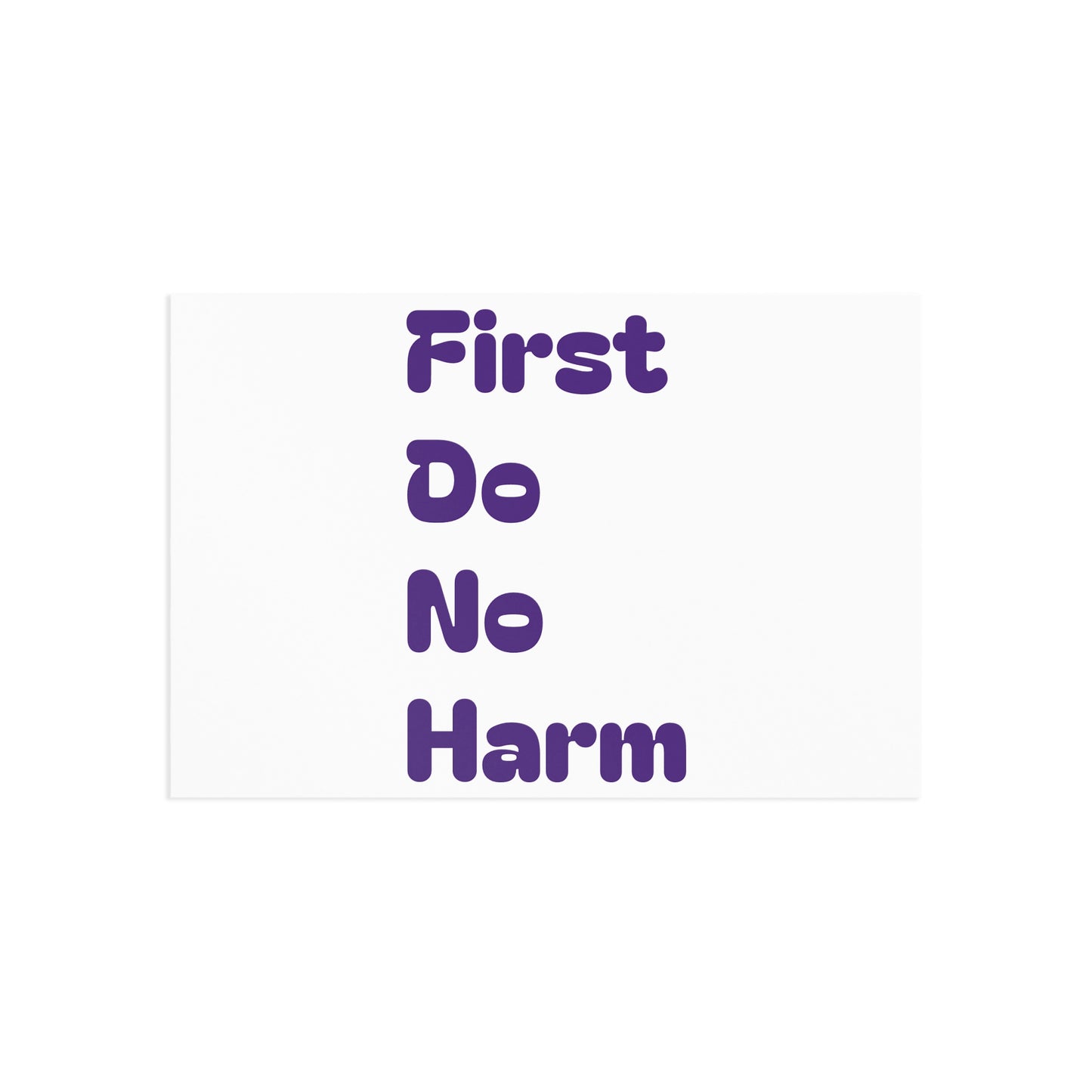 First Do No Harm Purple Fine Art Postcards