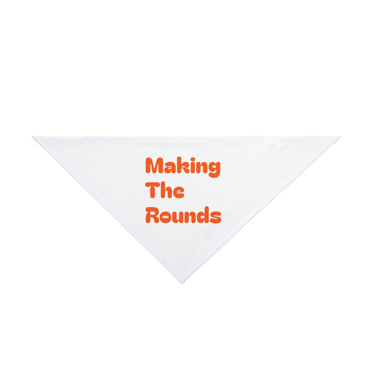 Making The Rounds Orange Pet Bandana