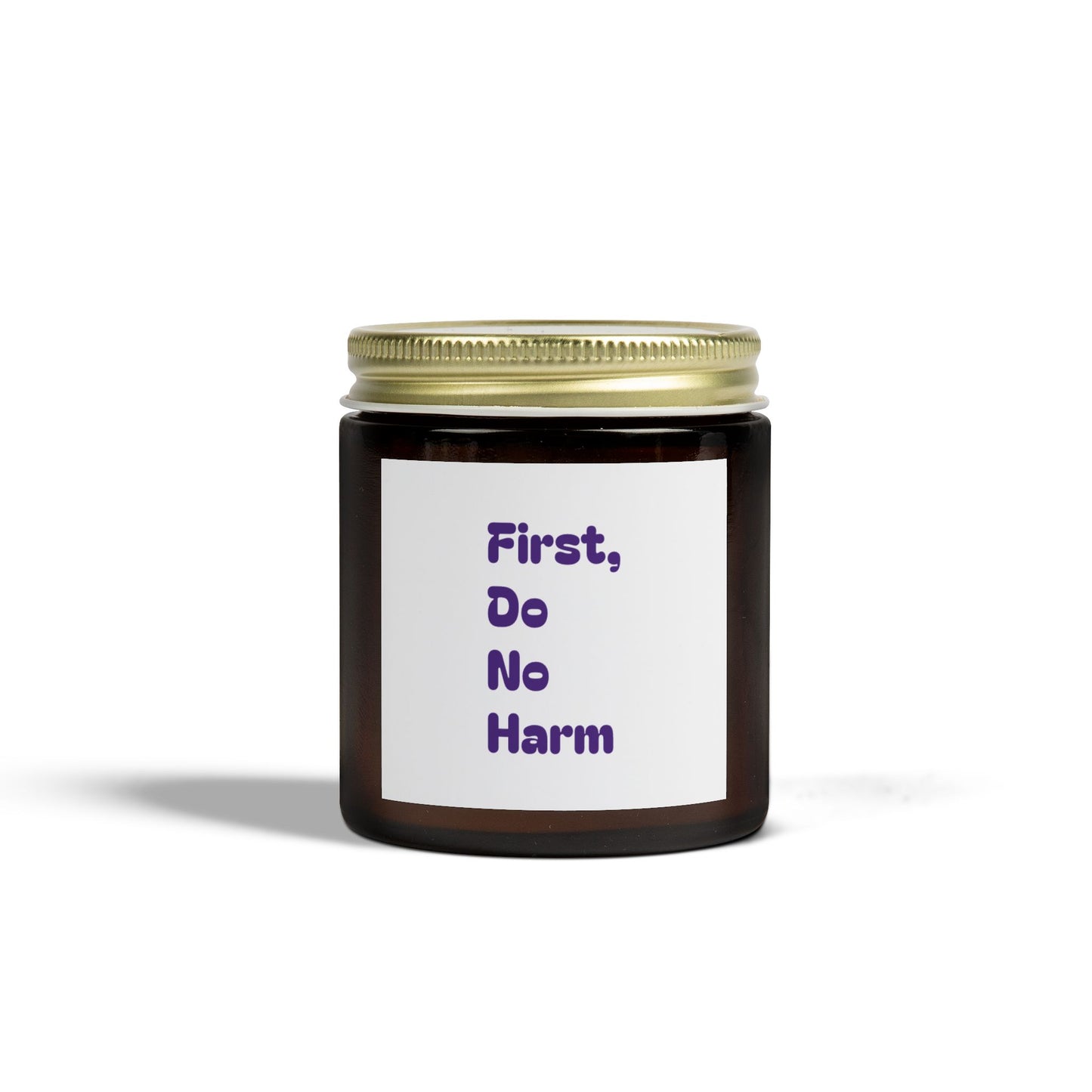 First Do No Harm Purple Scented Candles, Coconut Apricot Wax (4oz, 9oz)