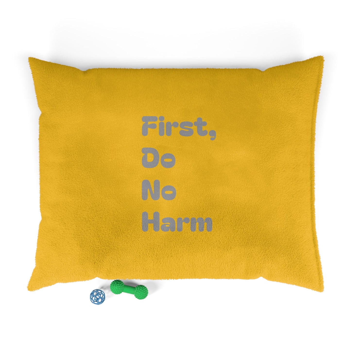 First Do No Harm Yellow / Grey Pet Bed