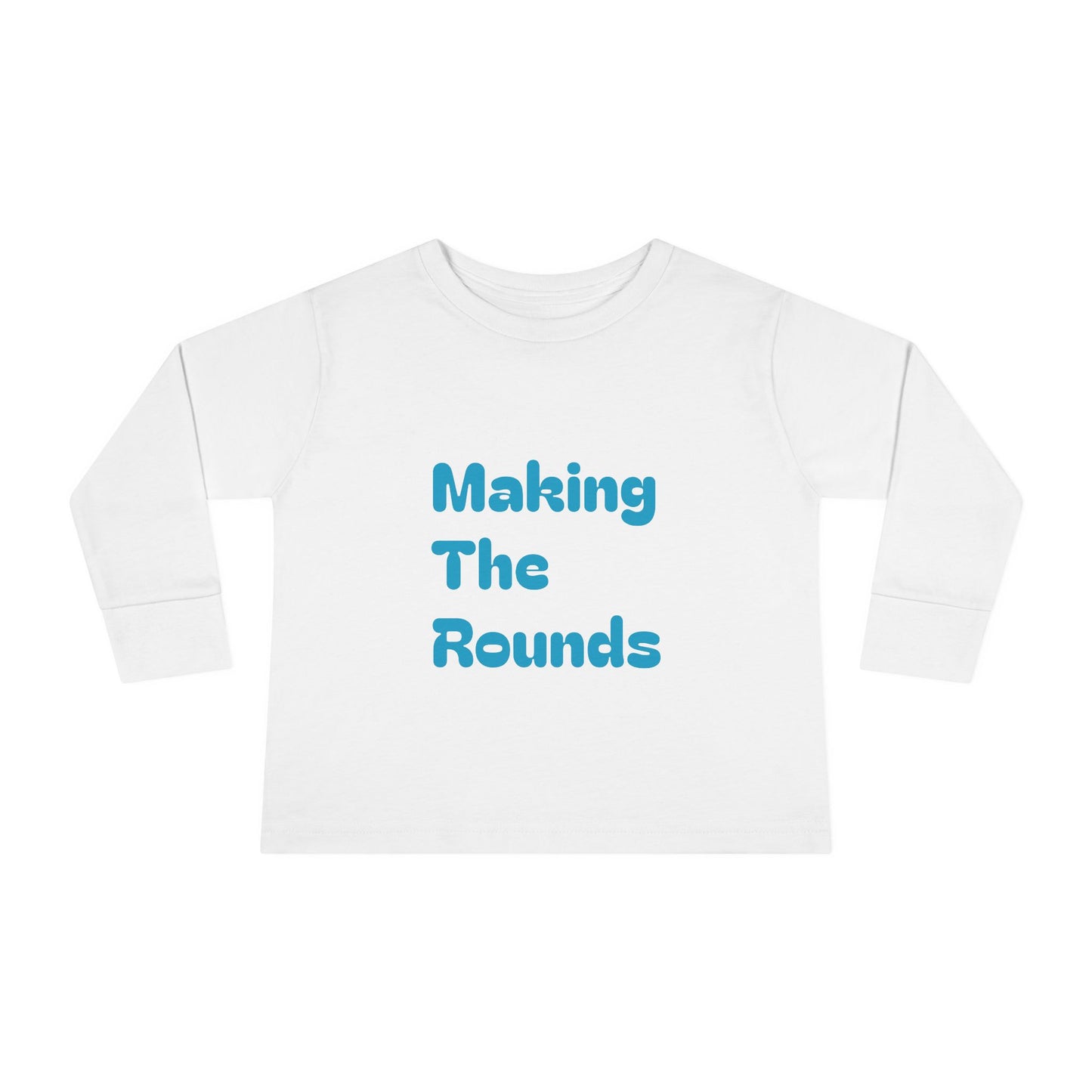 Making The Rounds Blue Toddler Long Sleeve Tee