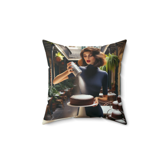 Spoonful Of Sugar Spun Polyester Square Pillow