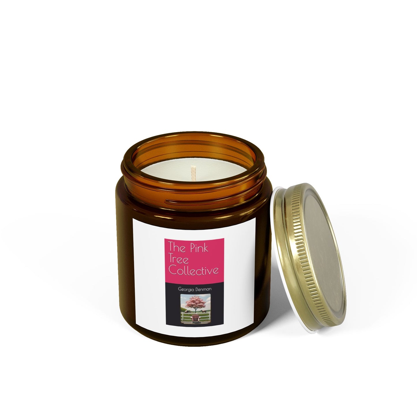 Pink Tree Collective Cover Scented Candles, Coconut Apricot Wax (4oz, 9oz)