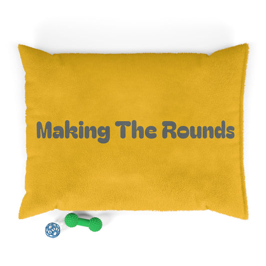 Making The Rounds Yellow with Grey Pet Bed