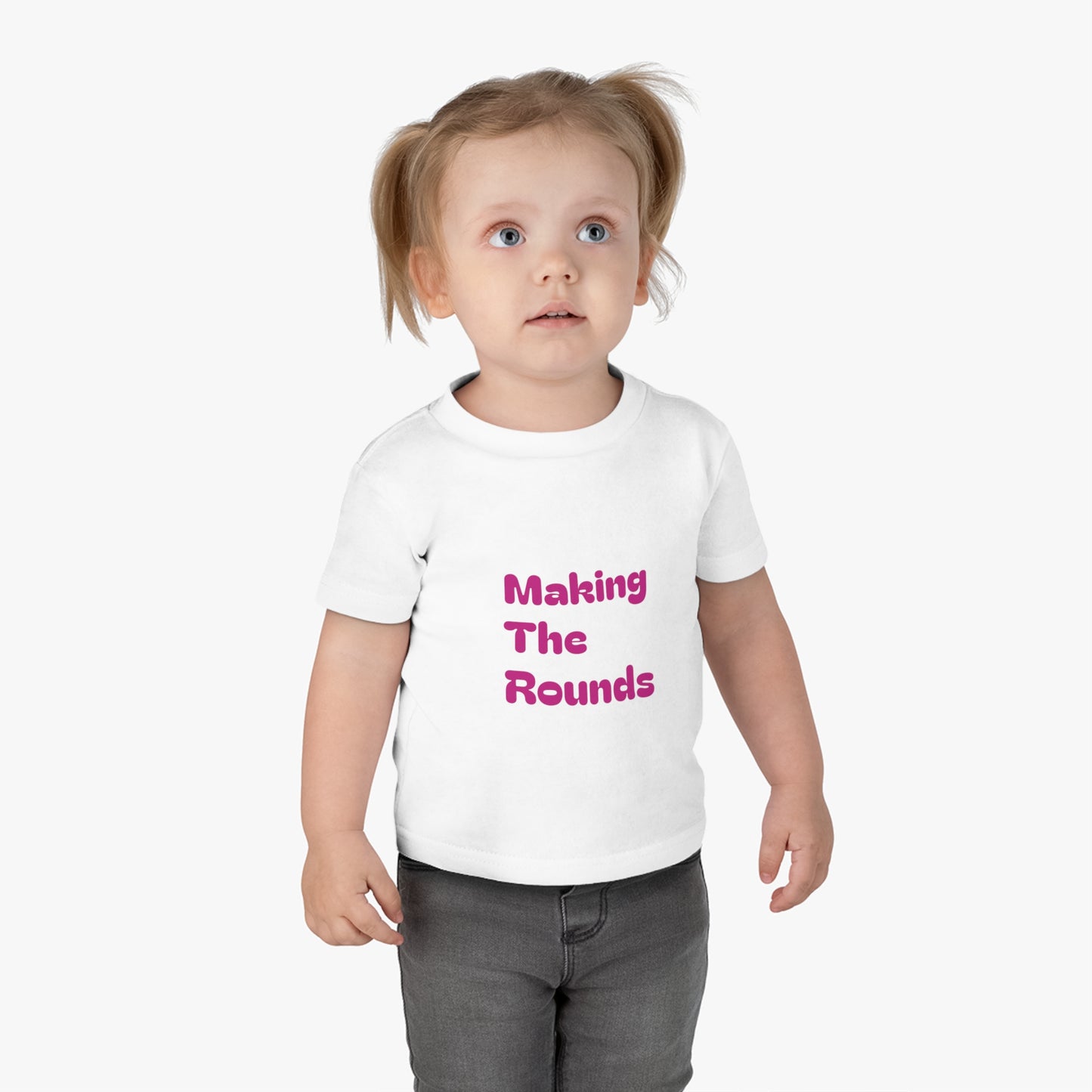 Making The Rounds Pink Infant Cotton Jersey Tee