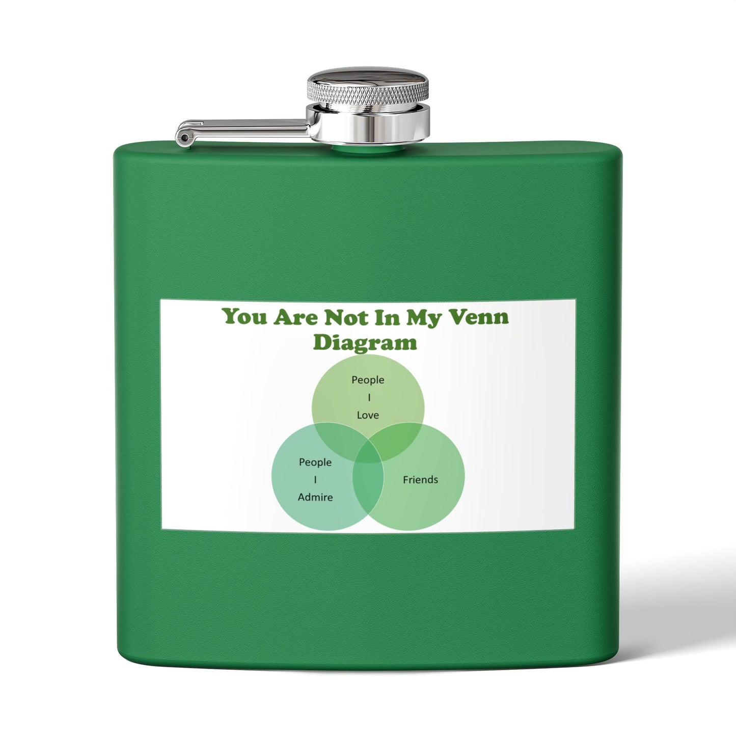 Funny Venn Diagram Stainless Steel Flask – "You Are Not In My Venn Diagram" 6oz