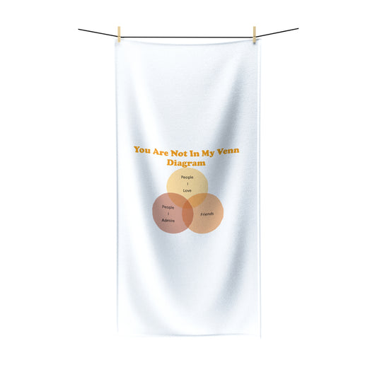 You Are Not In My Venn Diagram Orange Polycotton Towel