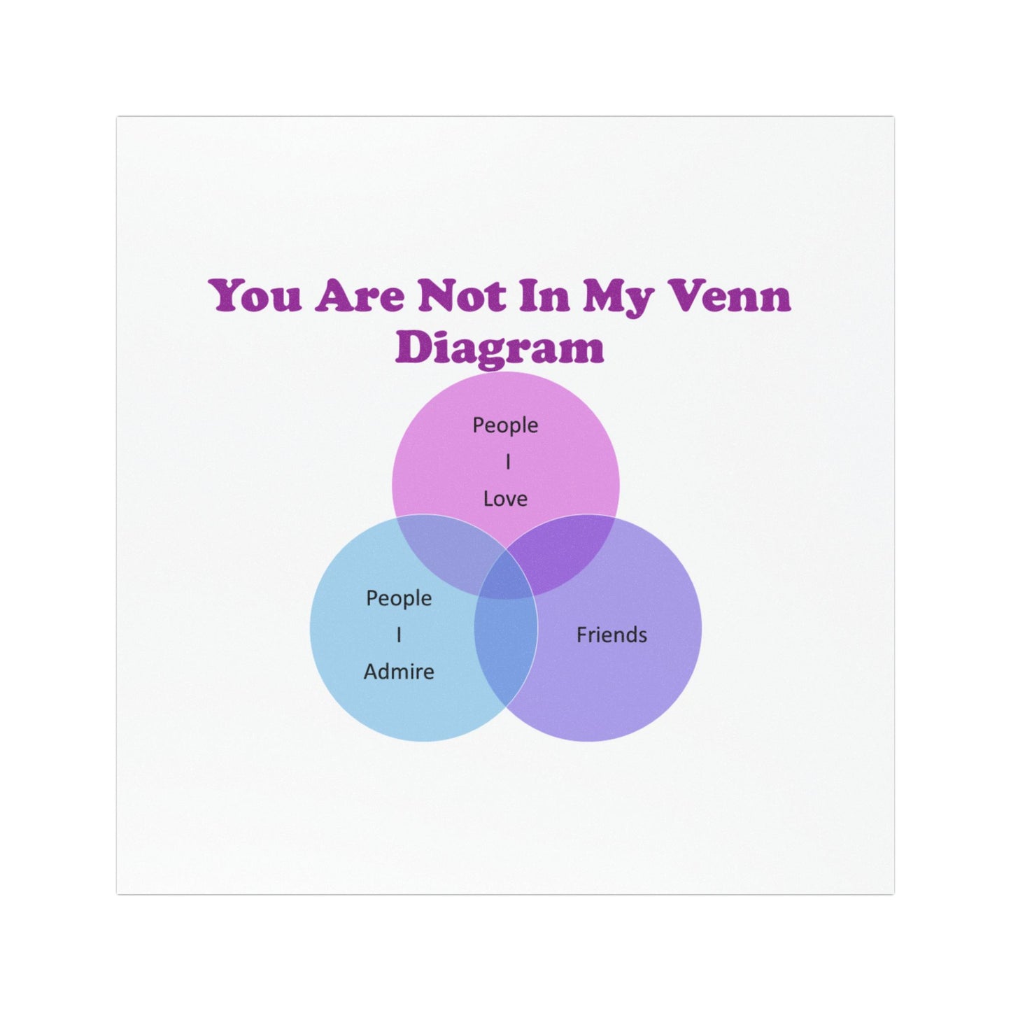 You Are Not In My Venn Diagram Blue / Purple Car Magnets