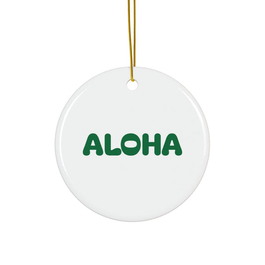 Aloha Green Decorative Ceramic Ornaments, Double-Sided (1pc, 3pcs, 5pcs, 10pcs)