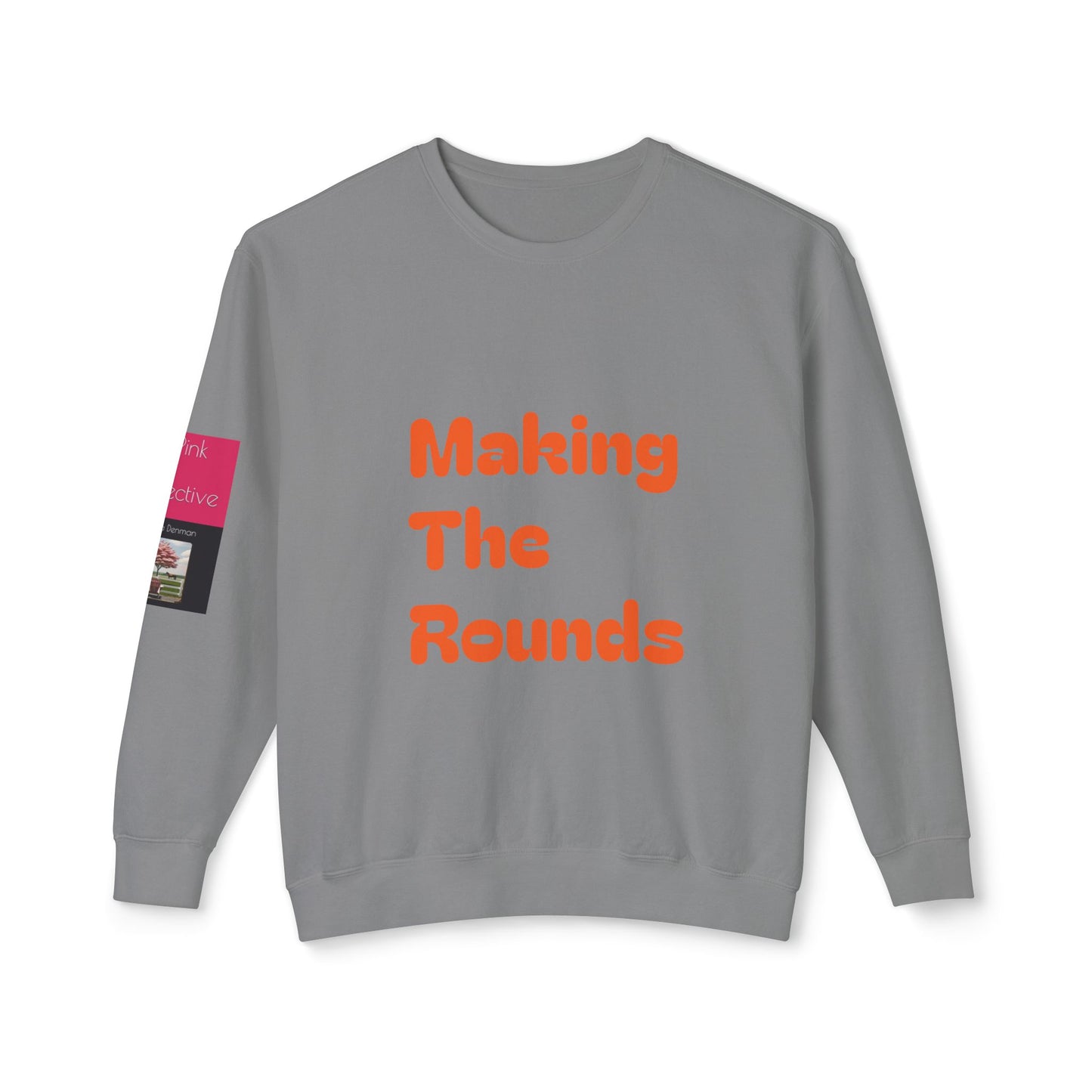 Making The Rounds Orange Unisex Lightweight Crewneck Sweatshirt