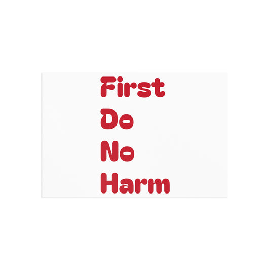 First Do No Harm Red Fine Art Postcards