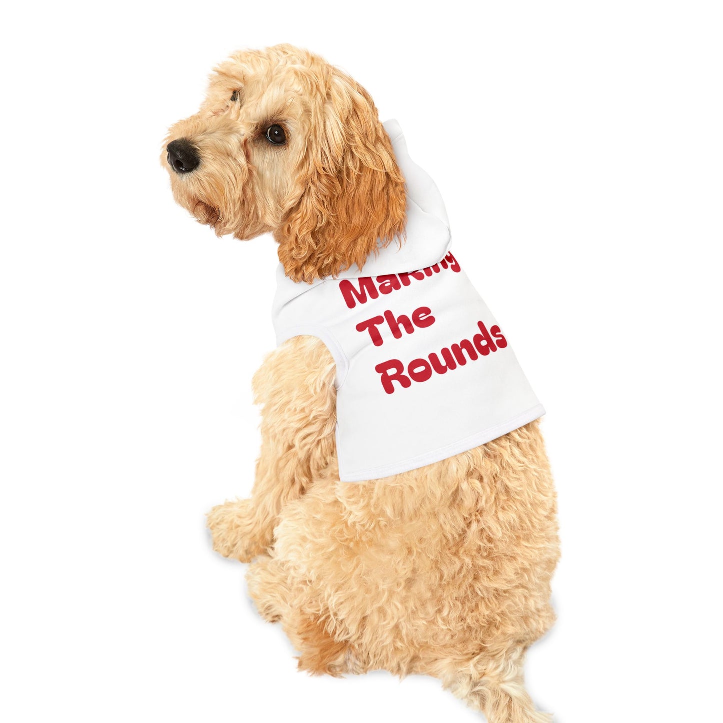 Making The Rounds Red Pet Hoodie