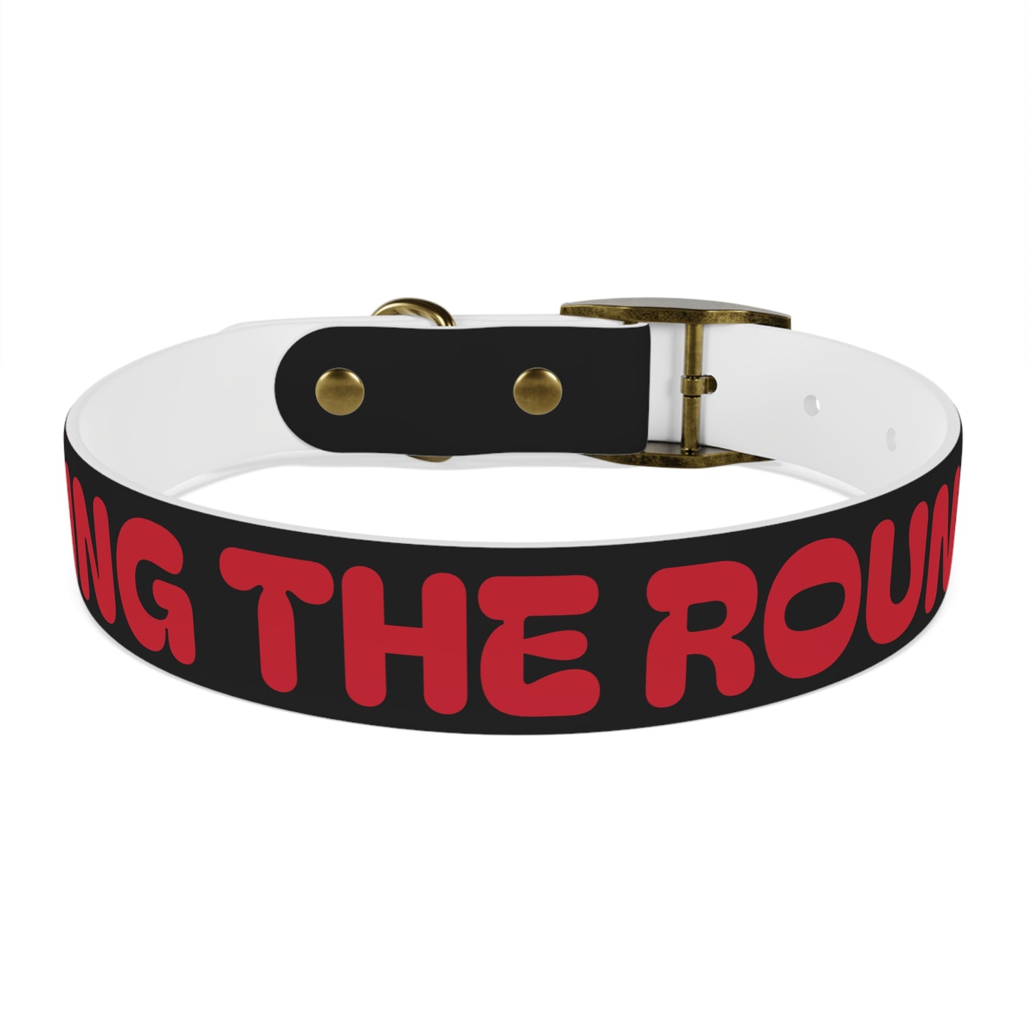 Making The Rounds Black with Red Dog Collar