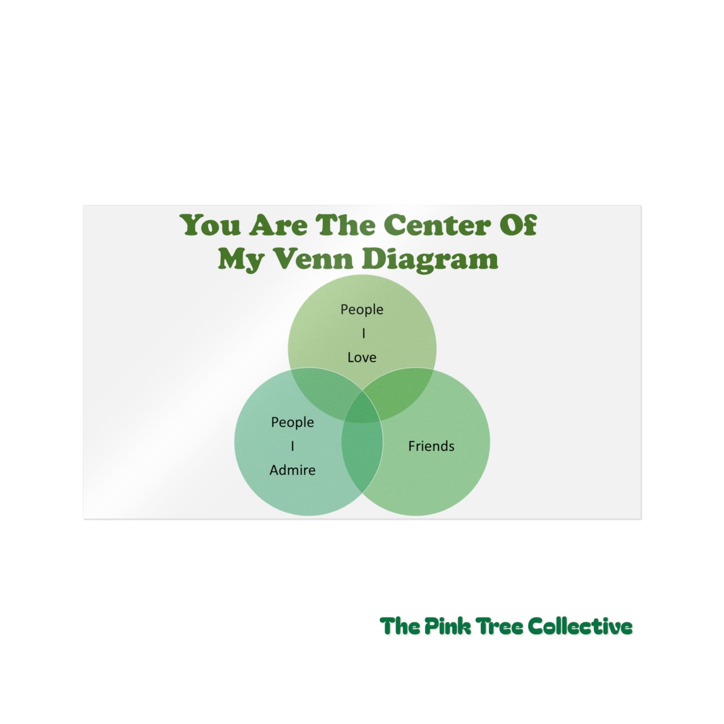 You Are The Center Of My Venn Diagram Die-Cut Stickers, (DTF)