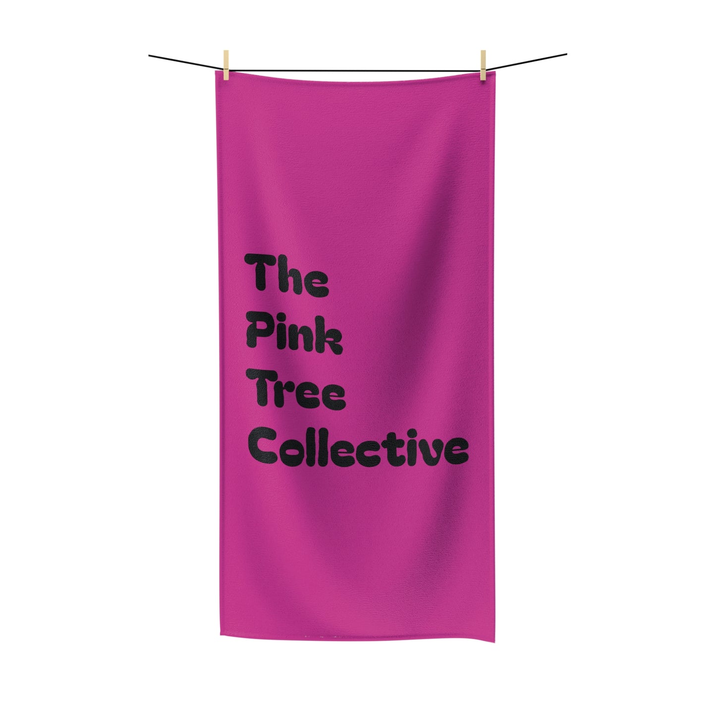 The Pink Tree Collective Pink with Black Polycotton Towel