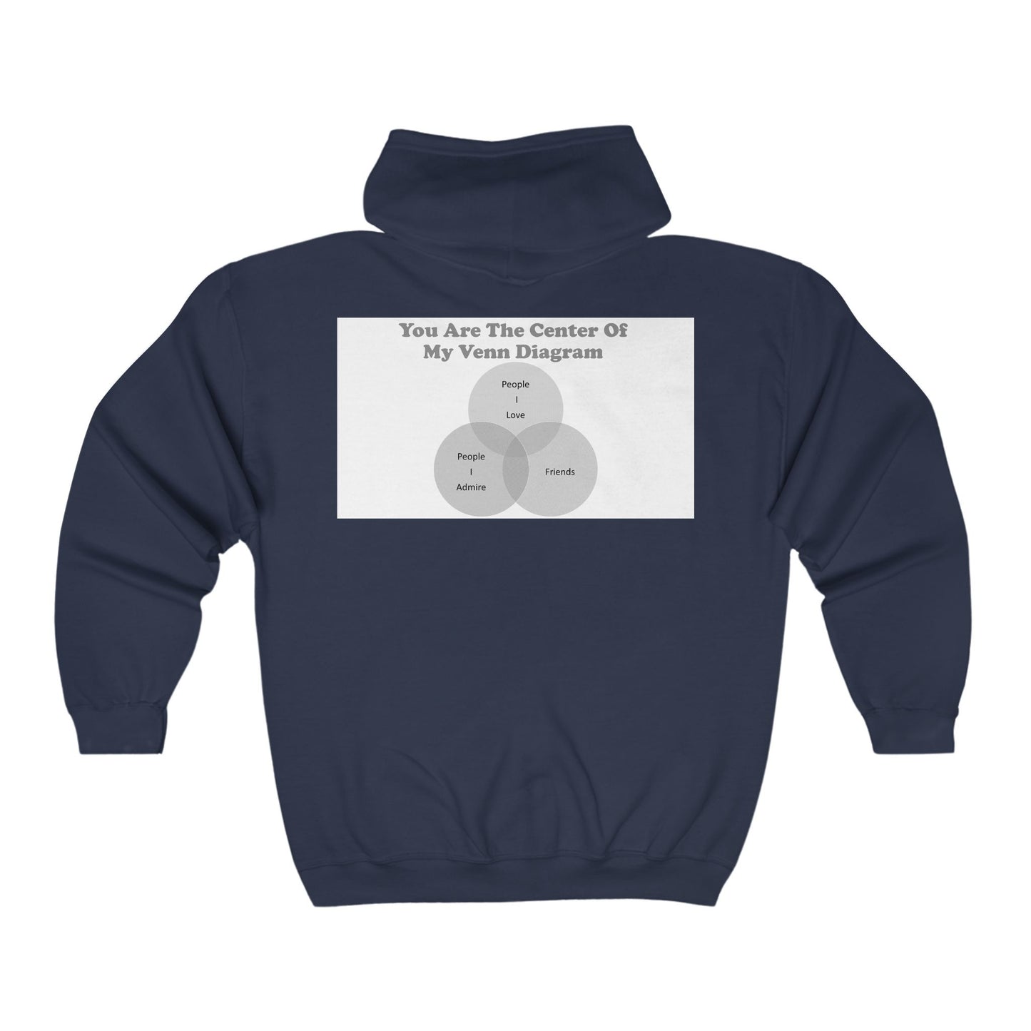 You Are The Center Of My Venn Diagram Black Heavy Blend™ Full Zip Hooded Sweatshirt