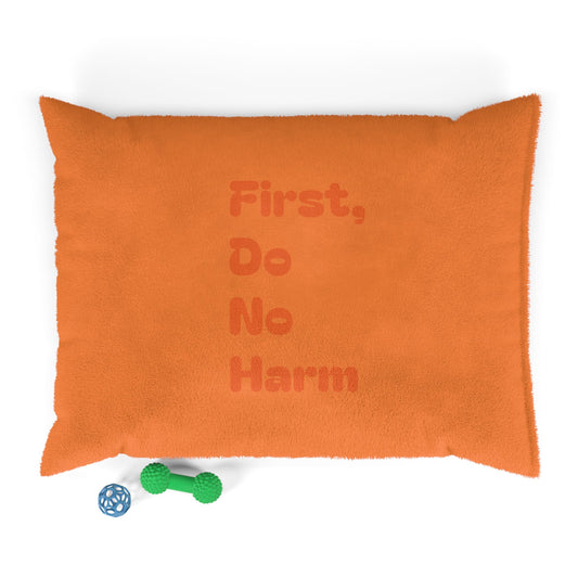 First Do No Harm light orange / dark orange Pet Bed