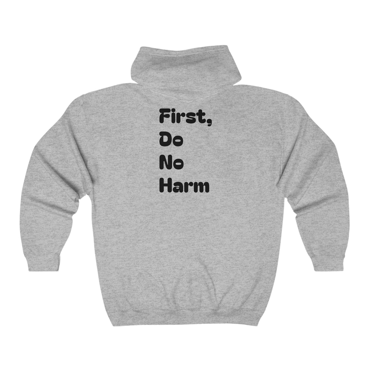 First Do No Harm Black Unisex Heavy Blend™ Full Zip Hooded Sweatshirt