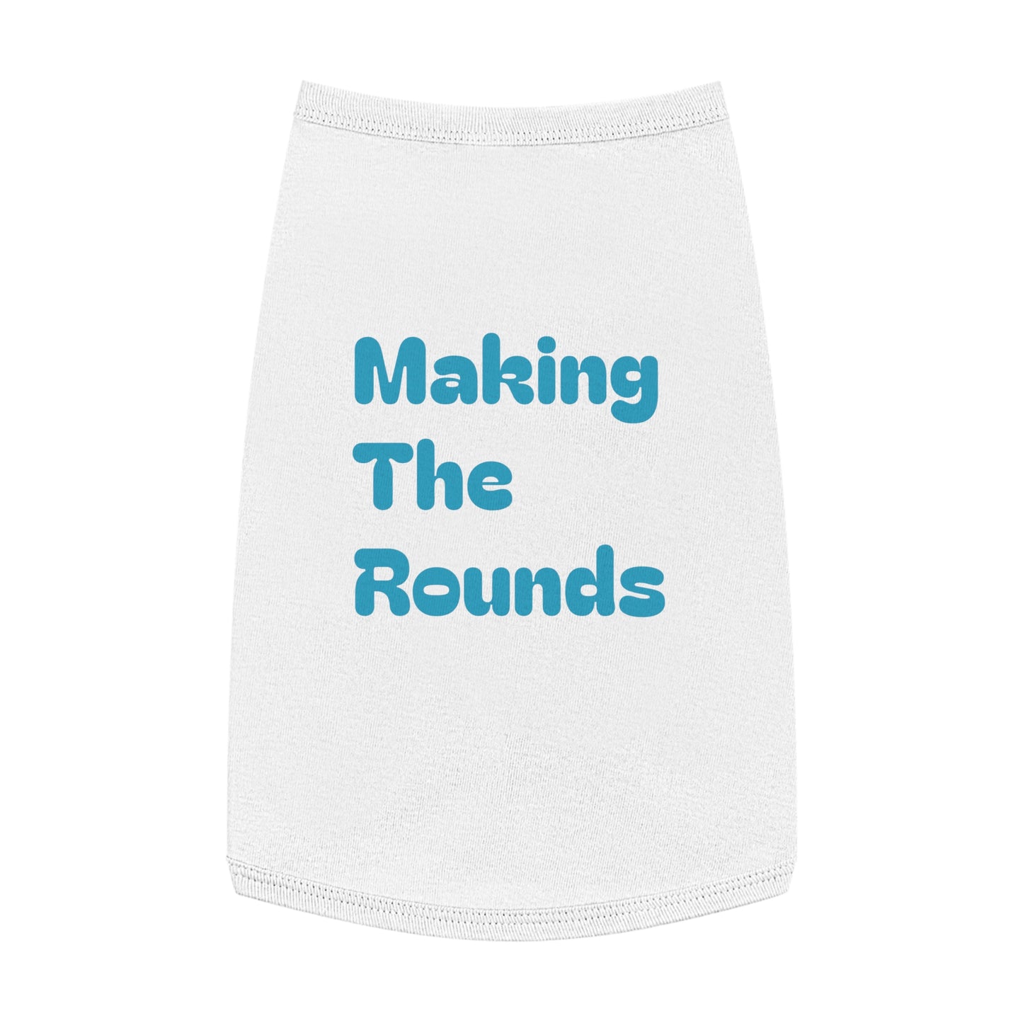 Making The Rounds Blue Pet Tank Top