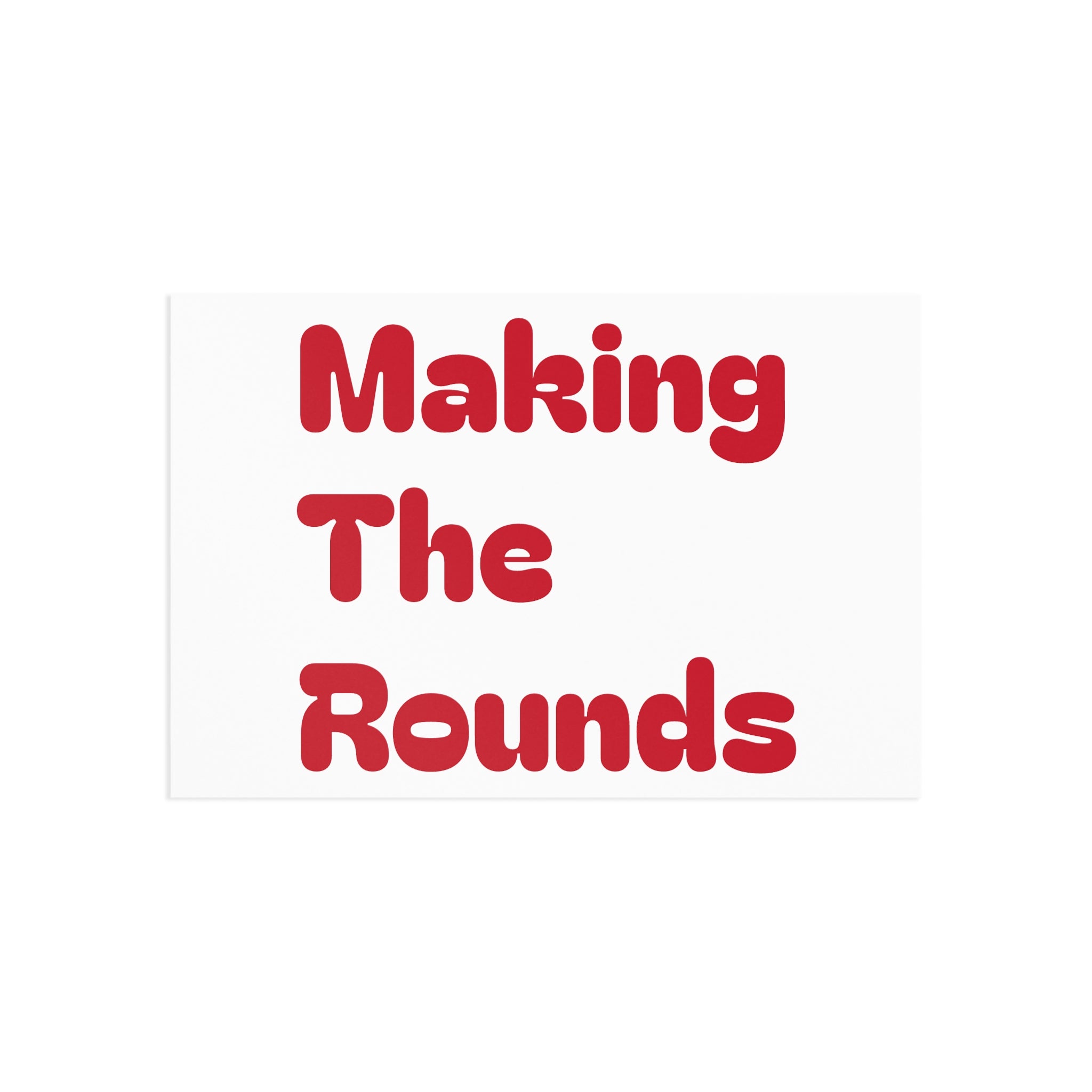 Making The Rounds Red Fine Art Postcards – The Pink Tree Collective Store