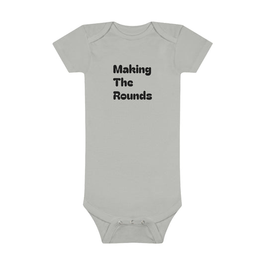 Making The Rounds Black / Grey Baby Short Sleeve Onesie®