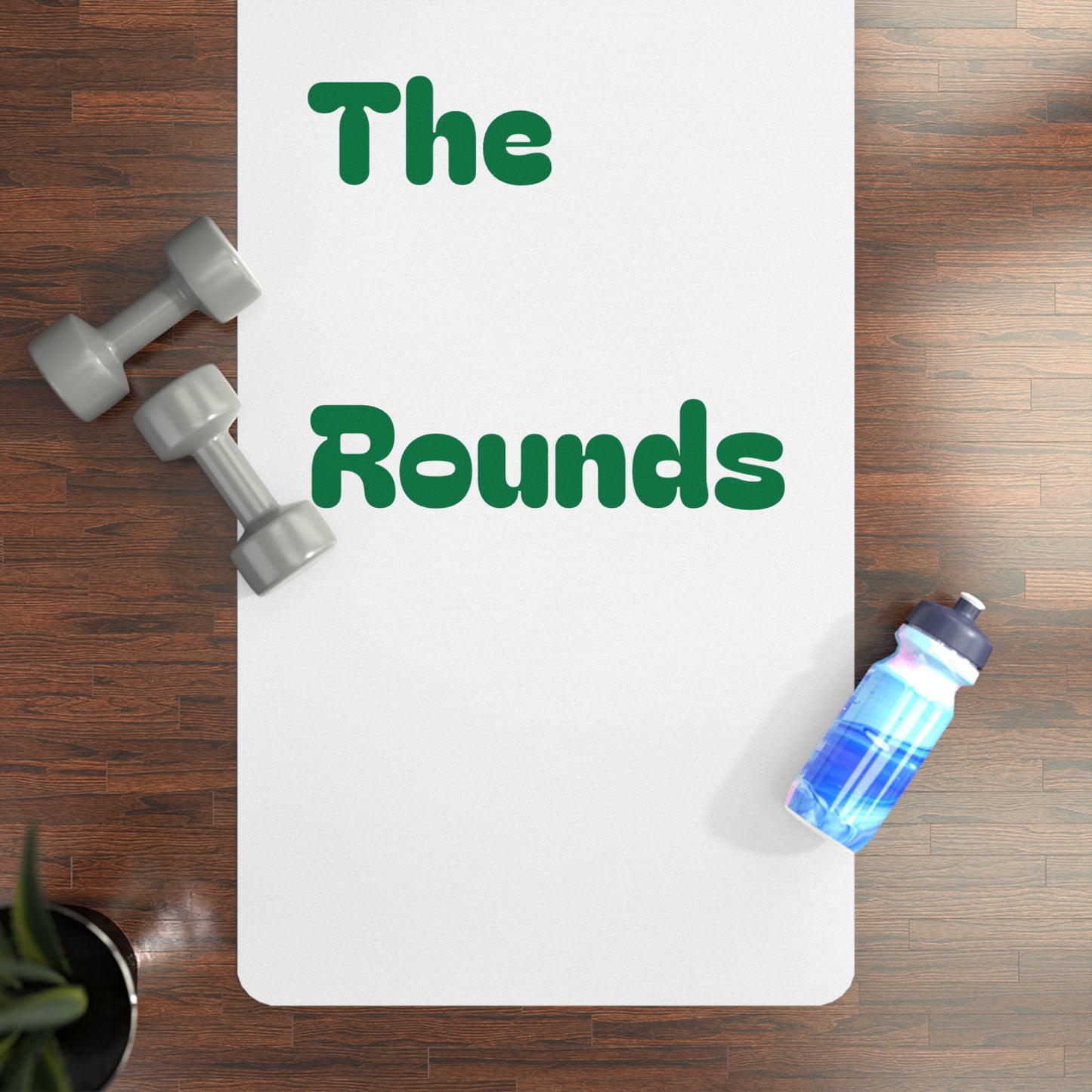 Making The Rounds Green Rubber Yoga Mat