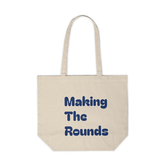 Making The Rounds [Dark Blue] Canvas Shopping Tote