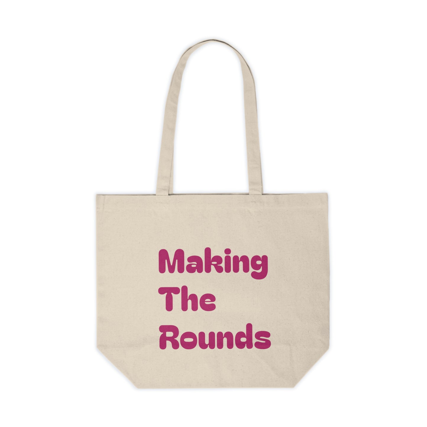 Making The Rounds [Pink] Canvas Shopping Tote