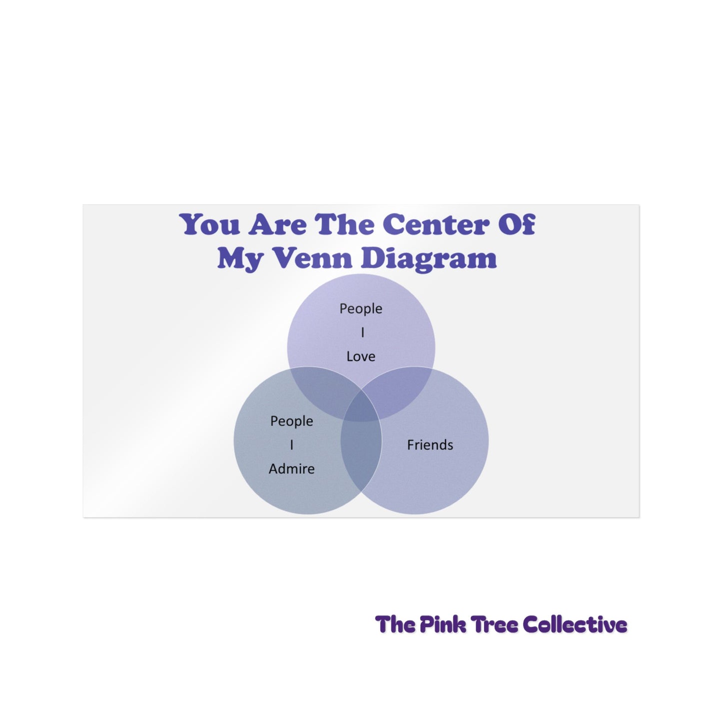 You Are The Center Of My Venn Diagram [Purple] Die-Cut Stickers, (DTF)