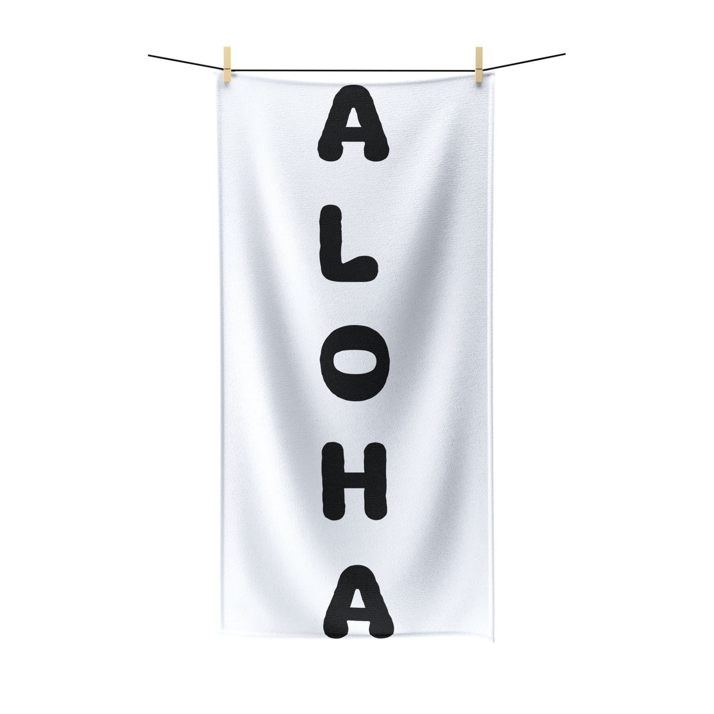 Aloha Black Polycotton Towel