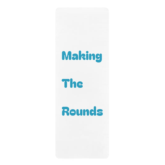 Making The Rounds Blue Rubber Yoga Mat